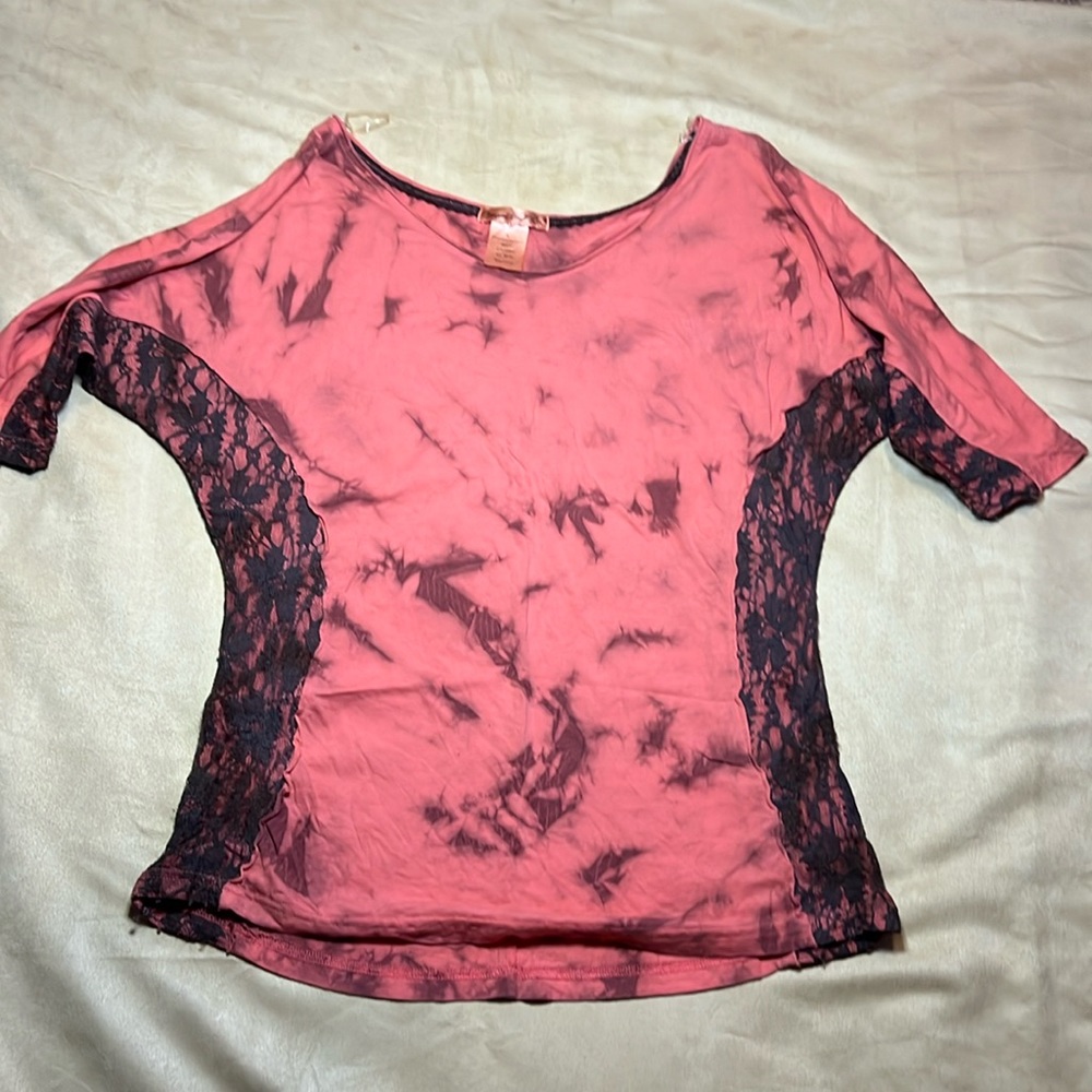 Peach off the shoulder shirt